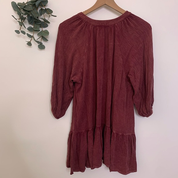 Altar’d State maroon oversized peplum top - Picture 6 of 7